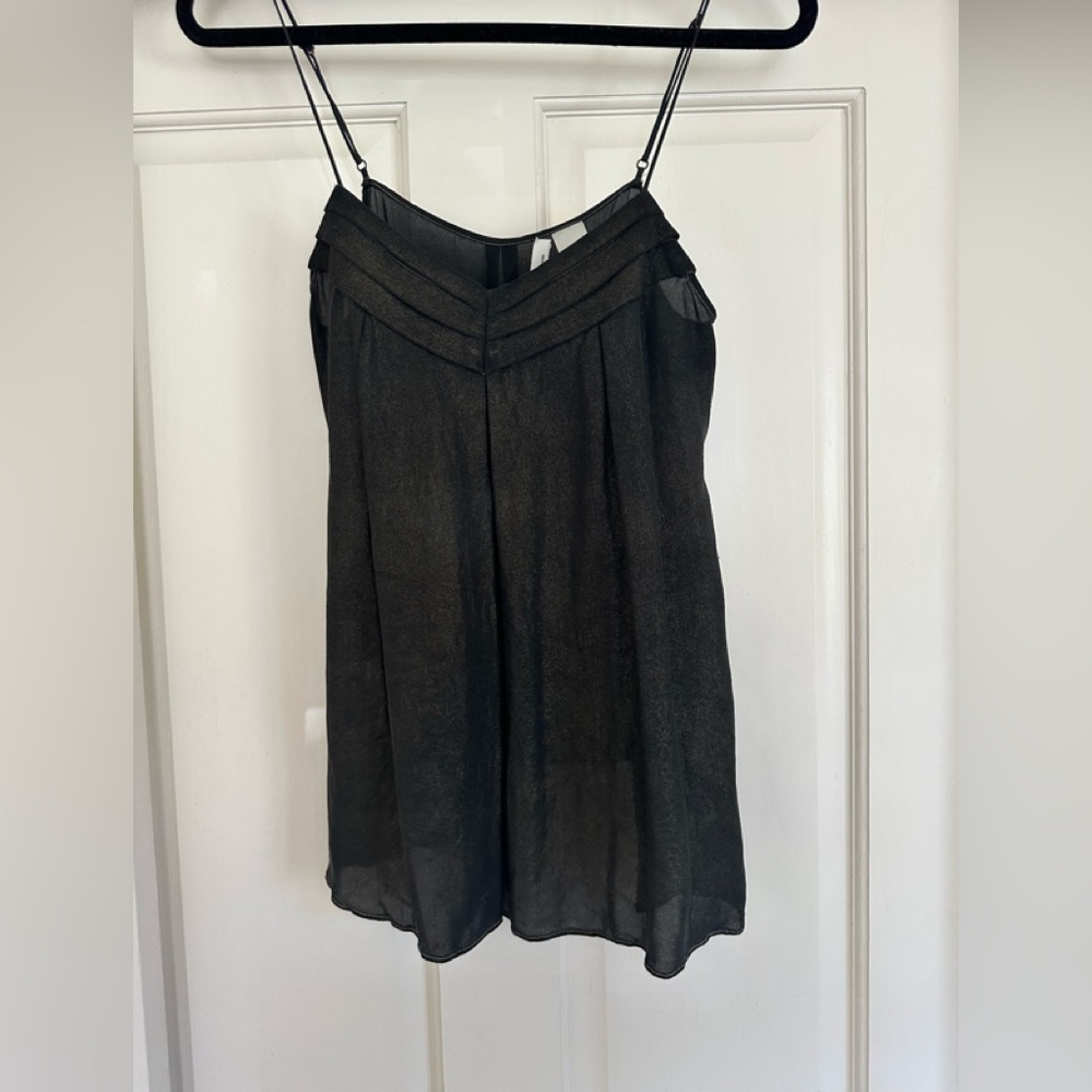Navy-subtle gold shimmer tank